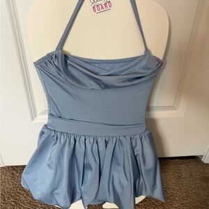 Blue Halter Dress